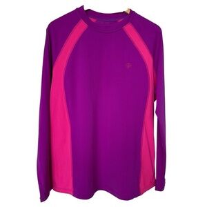 Coolibar Women's XL Purple Long Sleeve Sun Protection Shirt UPF 50+ Swim Summer
